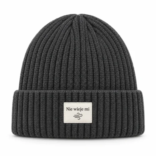Czapka beanie Nie wieje mi — widok produktu z przodu