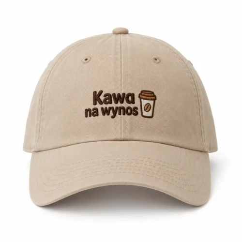Czapka z daszkiem Kawa na wynos — widok produktu z przodu