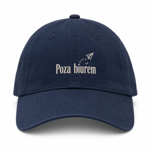 Czapka z daszkiem Poza biurem — widok produktu z przodu