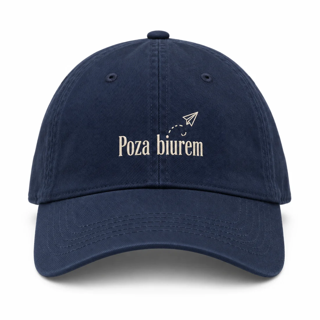 Czapka z daszkiem Poza biurem — widok produktu z przodu