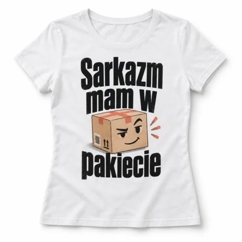 Koszulka damska Sarkazm mam w pakiecie — widok produktu z przodu