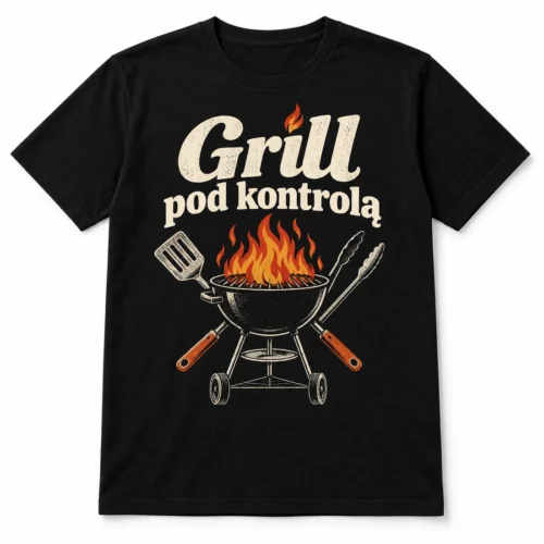 Koszulka męska Grill pod kontrolą — widok produktu z przodu