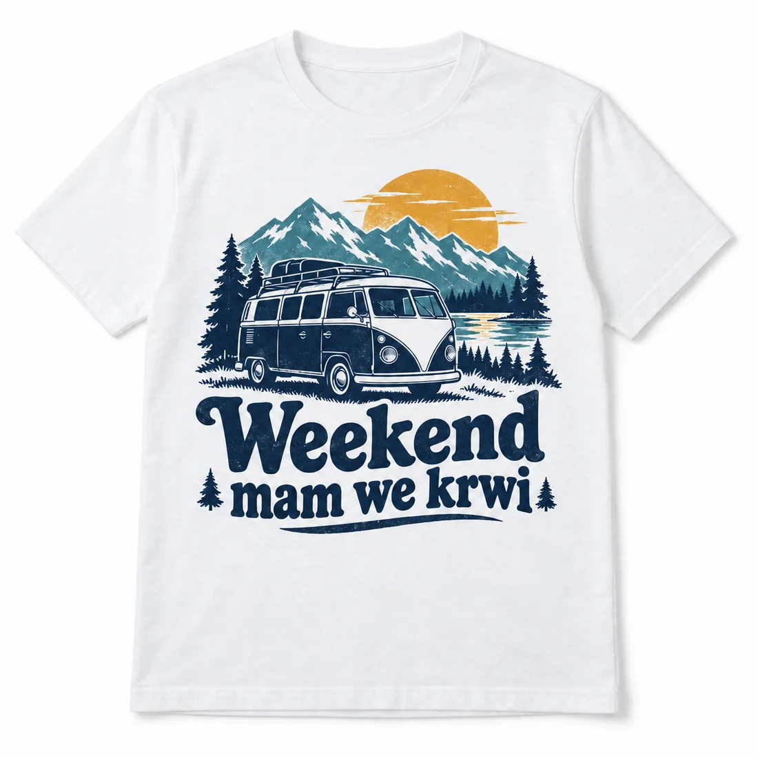 Koszulka męska Weekend mam we krwi — widok produktu z przodu